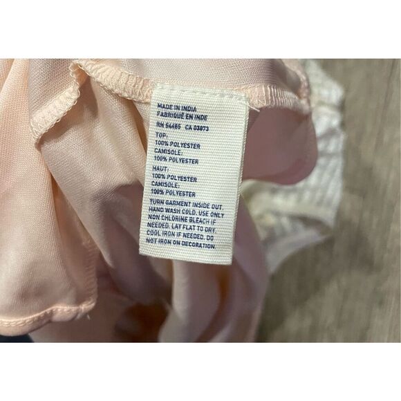 American Eagle Layered Tank Cream Large Sequin Pink Tank New - Picture 5 of 5